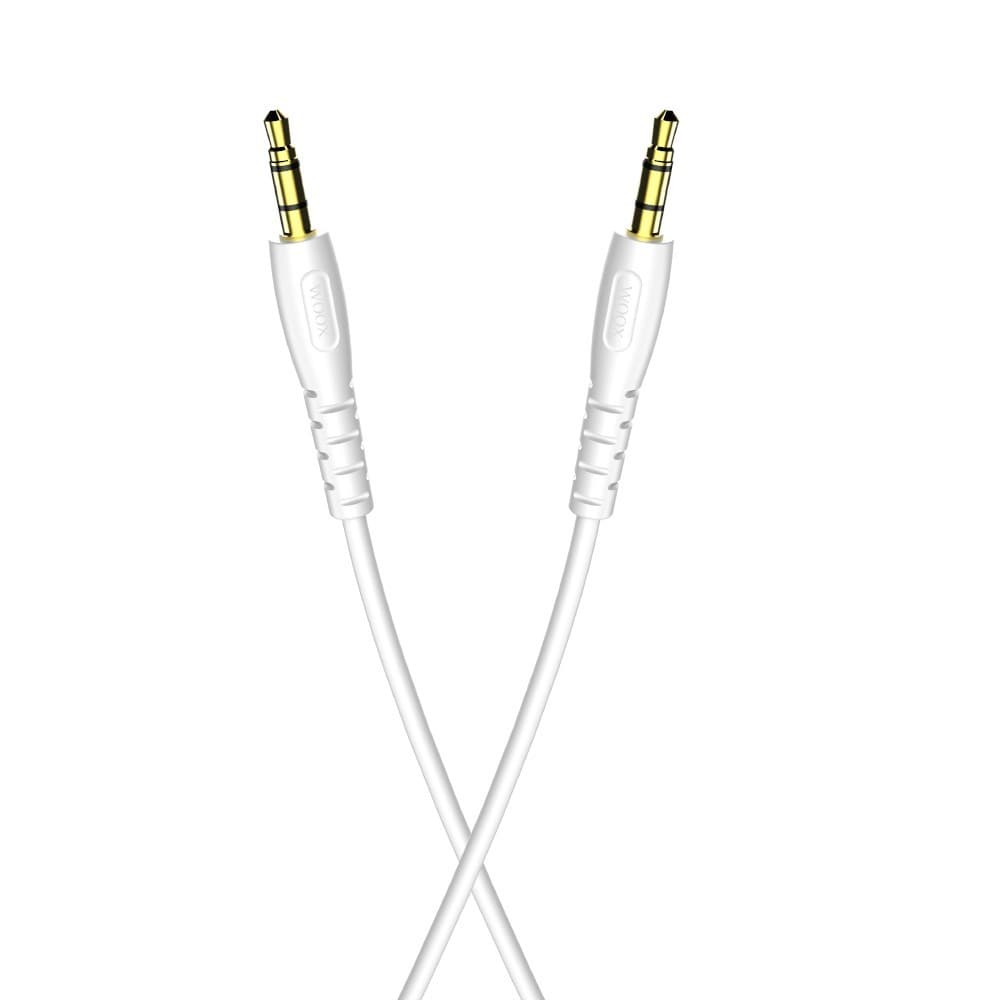 Cabo de Áudio Auxiliar Jack 3.5mm a Jack 3.5mm 1m Branco